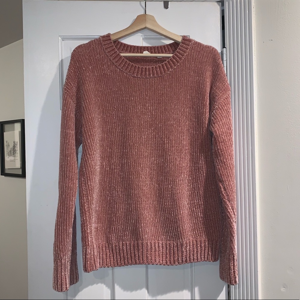 Crew Neck Chenille Sweater